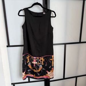 Elegant Black and Multicolor Dress